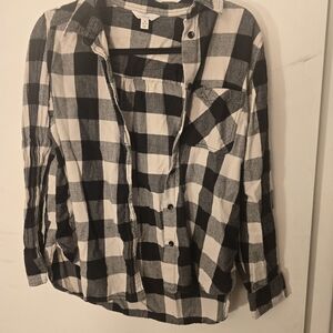 Time and Tru Monochrome Plaid Shirt
